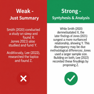 Strong vs weak literature review