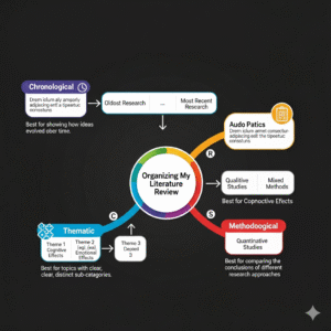 Mind map for organizing a literature review